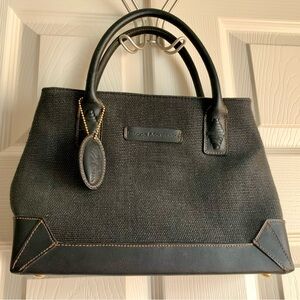 Vintage Stone Mountain Woven Leather Handbag Purse